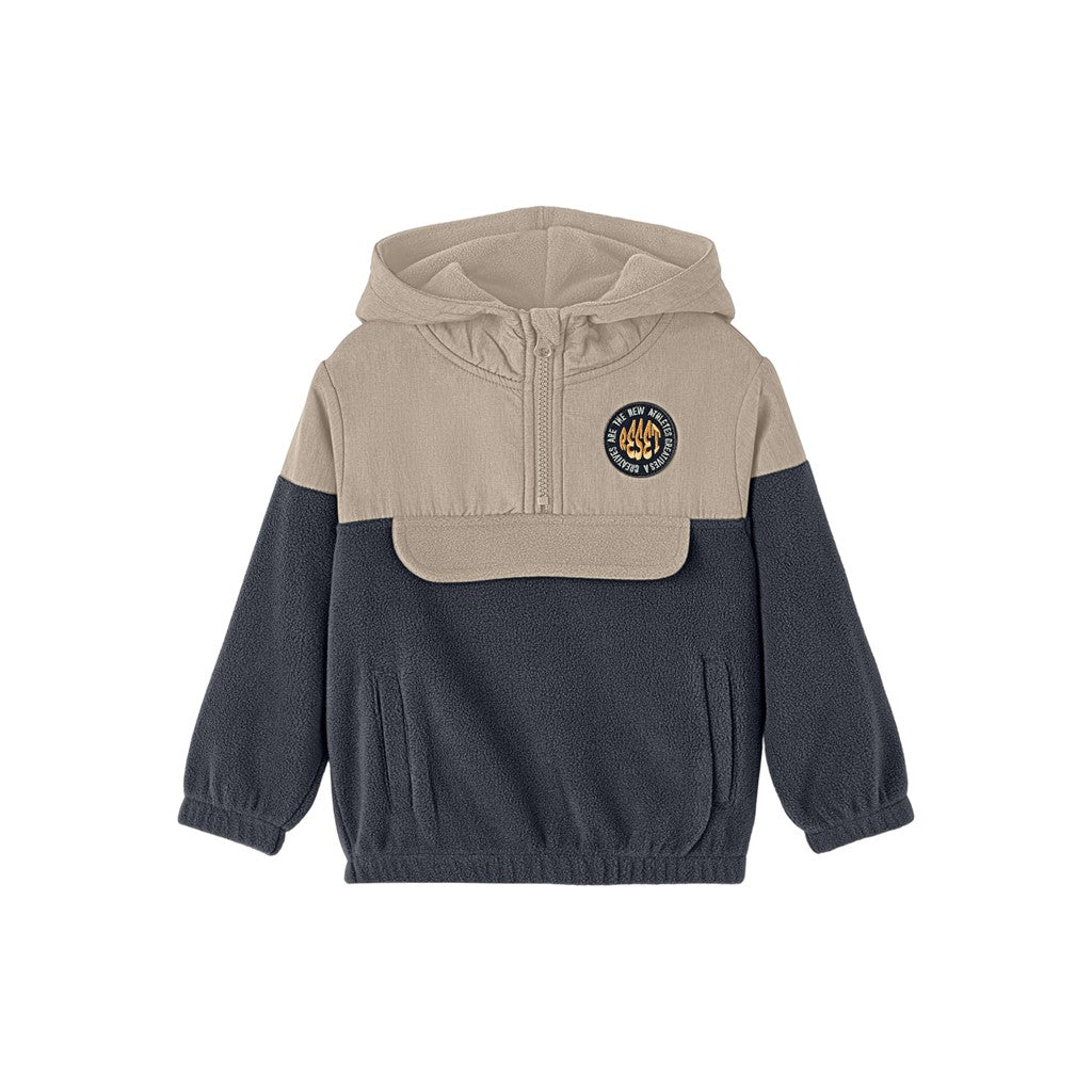name it mini ORM FLEECE ANORAK - Oxford Tan - Torgunns Barneklær AS