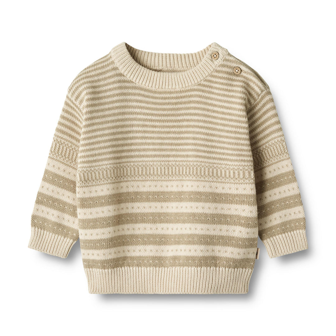 Wheat Knit Pullover Janus - Grey Sand - Torgunns Barneklær AS