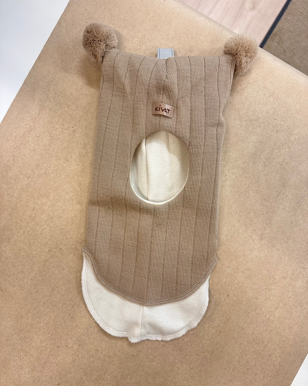 KIVAT ULL | Balaclava Ribb – Lys Beige