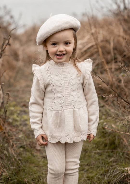 Fliink | ALILLY Peplum Pullover - Sandshell | Torgunns Barneklær AS