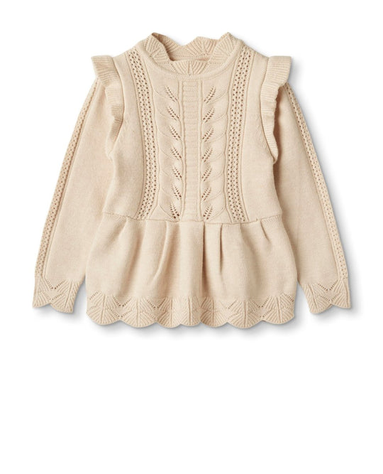 Fliink | ALILLY Peplum Pullover - Sandshell | Torgunns Barneklær AS