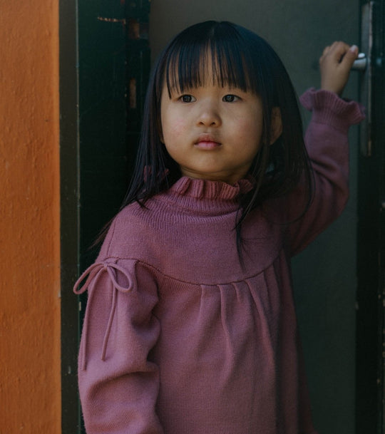 Fliink | KINO LS Knit Dress - Ash Rose | Torgunns Barneklær AS