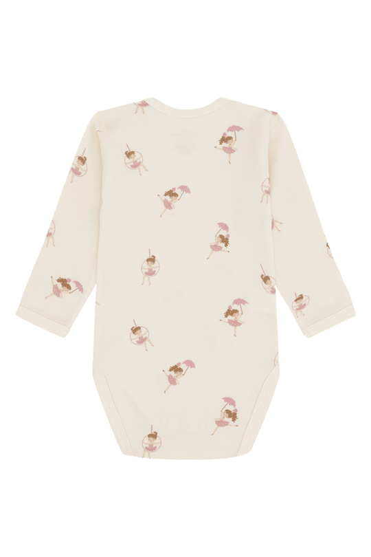 Hust & Claire | Ull/Bambus Body | Baloo Line dancer - Offwhite | Torgunns Barneklær AS