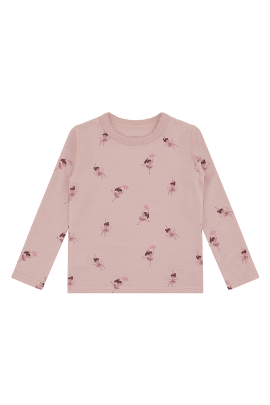 Hust & Claire | Ull/Bambus Genser | Abba Line dancer - Adobe Rose | Torgunns Barneklær AS