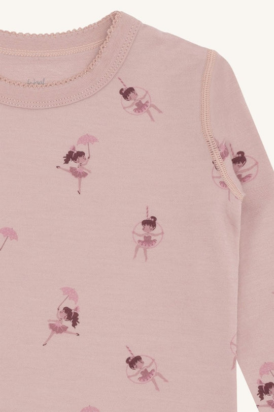 Hust & Claire | Ull/Bambus Genser | Abba Line dancer - Adobe Rose | Torgunns Barneklær AS