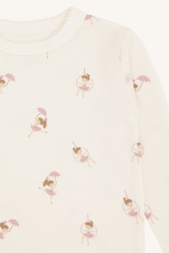 Hust & Claire | Ull/Bambus Genser | Abba Line dancer - Offwhite | Torgunns Barneklær AS