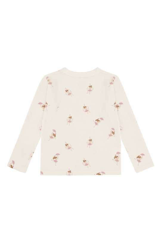 Hust & Claire | Ull/Bambus Genser | Abba Line dancer - Offwhite | Torgunns Barneklær AS