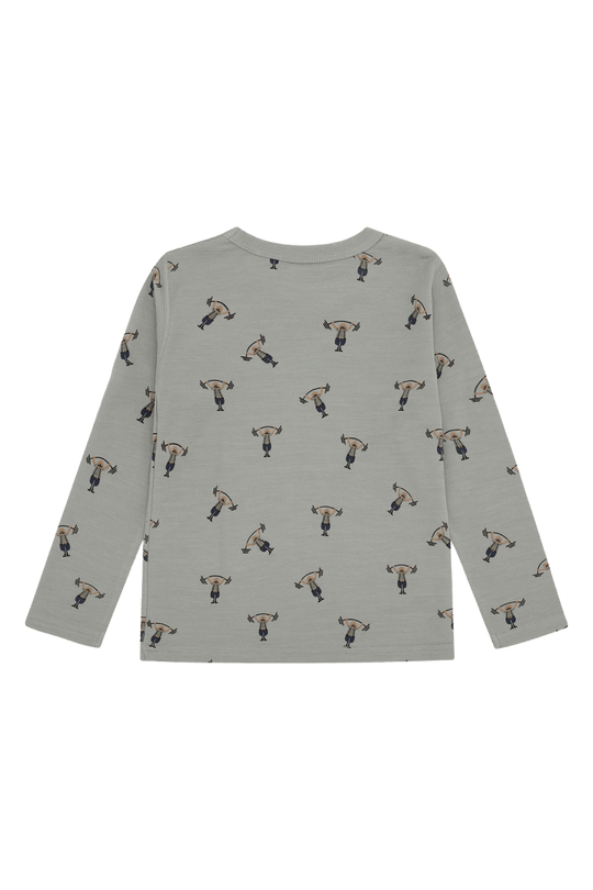 Hust & Claire | Ull/Bambus Genser | Abba Strong Man - Forest Fog | Torgunns Barneklær AS