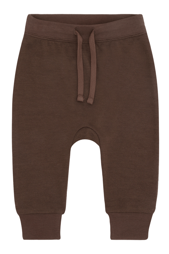 Hust & Claire | Ull/Bambus Joggebukse | Gaby - Brown stone | Torgunns Barneklær AS