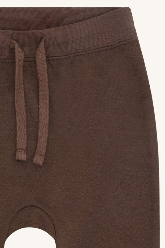 Hust & Claire | Ull/Bambus Joggebukse | Gaby - Brown stone | Torgunns Barneklær AS