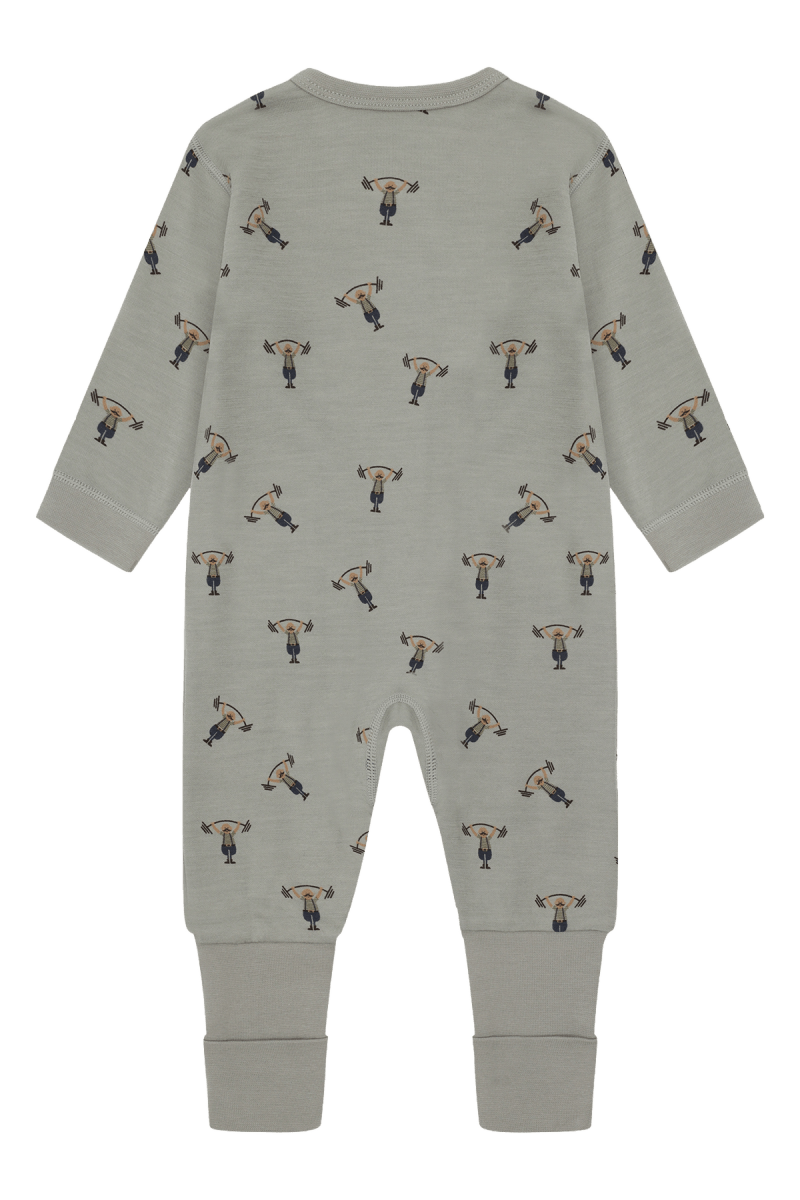 Hust & Claire | Ull/Bambus Pysjamas | Manu Strong Man - Forest Fog | Torgunns Barneklær AS