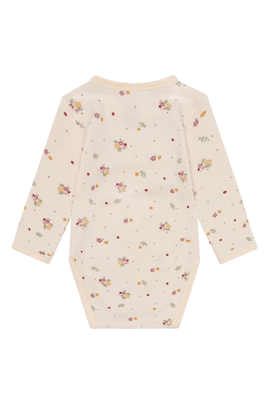 Hust & Claire | Ullbody | Bo Flora - Offwhite Blomsterprint | Torgunns Barneklær AS