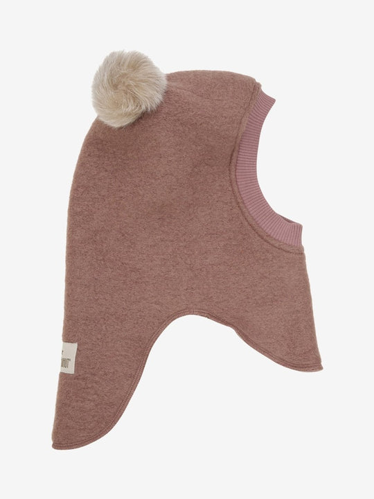 HUTTELiHUT | Balaclava Wool Alpaca Pompoms - Burlwood | Torgunns Barneklær AS