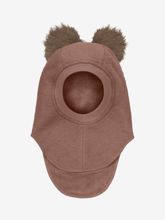 HUTTELiHUT | Balaclava Wool Alpaca Pompoms - Withered Rose | Torgunns Barneklær AS