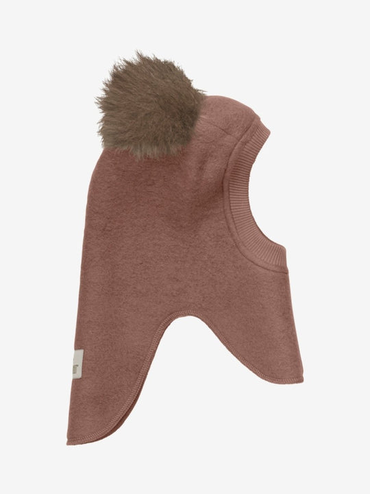 HUTTELiHUT | Balaclava Wool Alpaca Pompoms - Withered Rose | Torgunns Barneklær AS