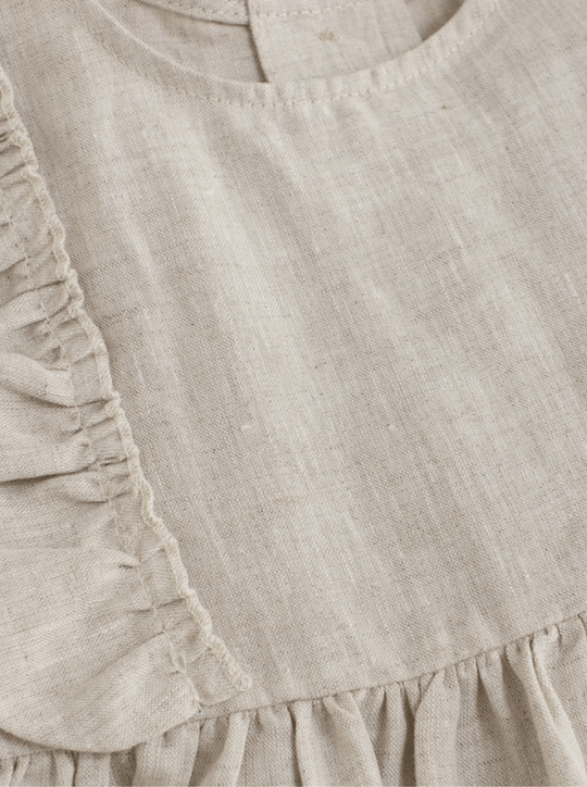 HUTTELiHUT Dress SS Linen - Antique White | Torgunns Barneklær AS