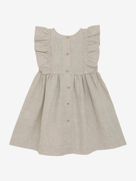 HUTTELiHUT Dress SS Linen - Antique White | Torgunns Barneklær AS