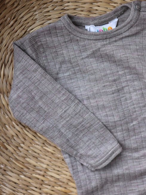 JOHA Ull | Body Ribb - Sesame Melange | Torgunns Barneklær AS