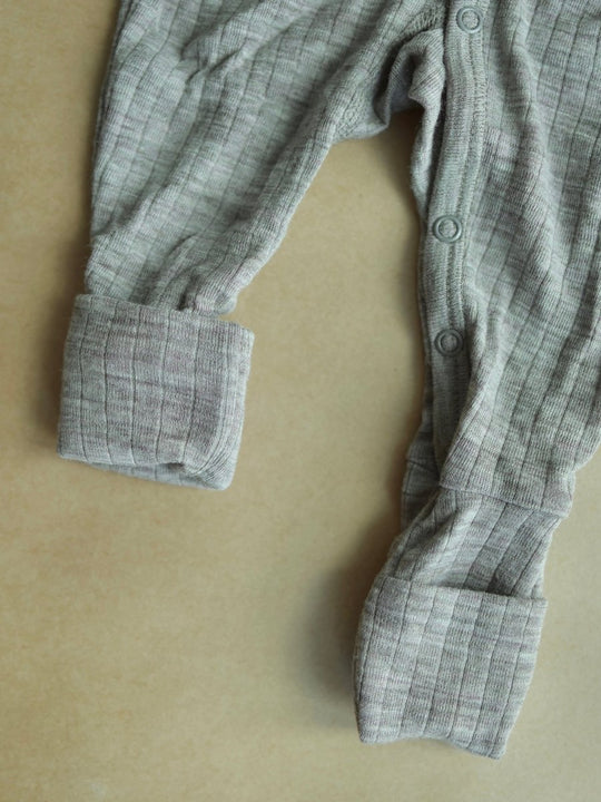 Joha Ull | Heldress m/Tryllefot - Sesame Melange | Torgunns Barneklær AS