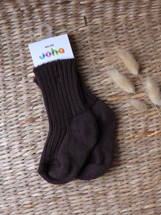 JOHA Ull | Ullsokker Ribb - Brun | Torgunns Barneklær AS