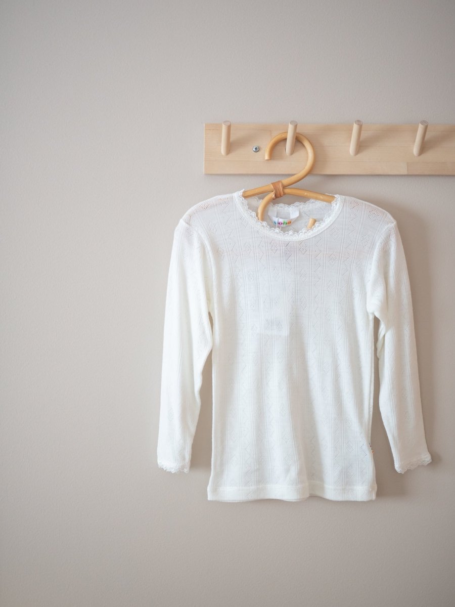 JOHA Ull/Silke | Undertrøye m/Blonde - Offwhite | Torgunns Barneklær AS