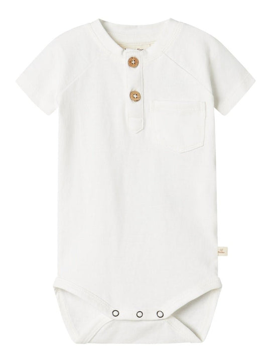 Lil' Atelier BABY DOLAN JOE SS BODY - Coconut Milk | Torgunns Barneklær AS
