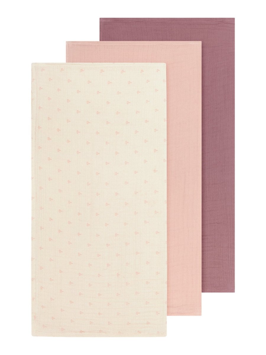 Lil' Atelier Baby FERGIE 3 PK NAPPIES - Turtledove | NOSTALGIA ROSE/CAMEO ROSE | Torgunns Barneklær AS