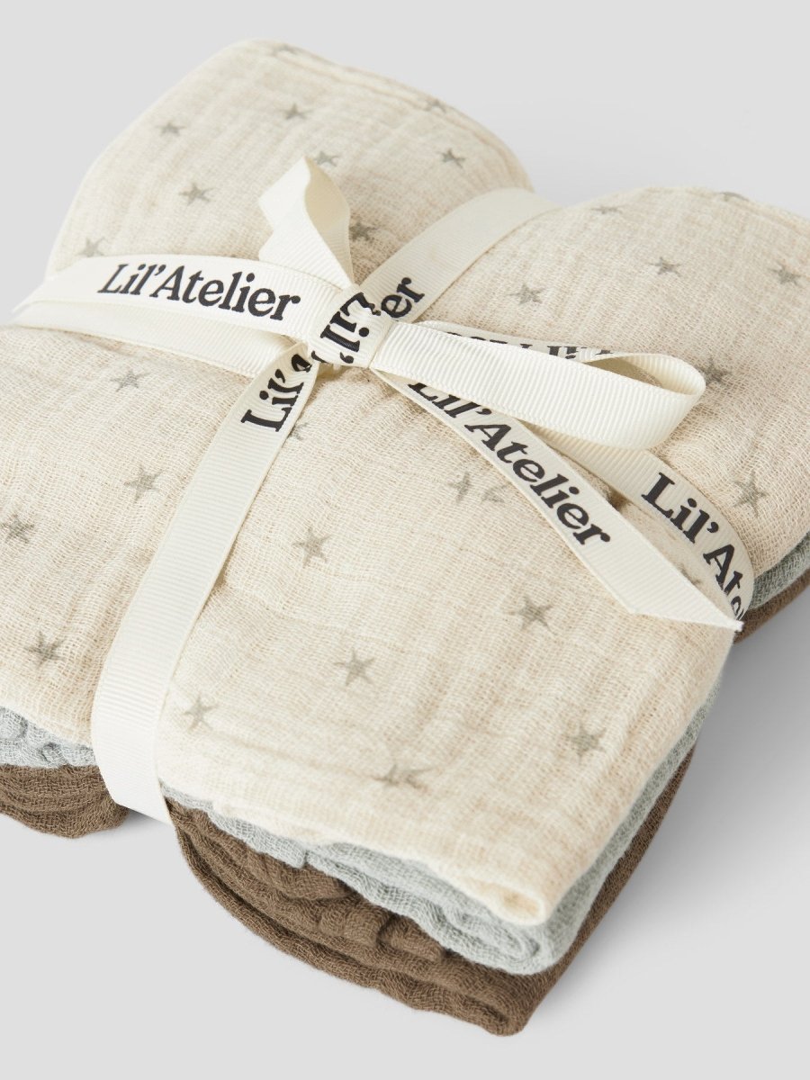 Lil' Atelier Baby FERGIE 3 PK NAPPIES - Turtledove | PIGEON/SEPIA TINT | Torgunns Barneklær AS