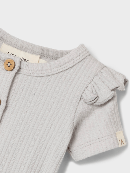 Lil' Atelier Baby FLEURA SS SLIM BODY - Vapor Blue | Torgunns Barneklær AS