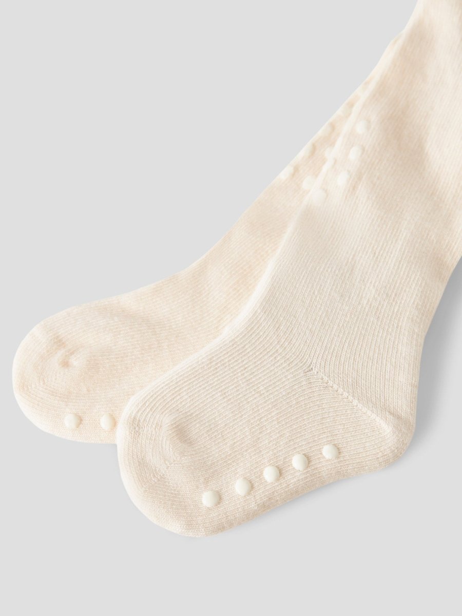 Lil' Atelier BABY FUNA ATI PANTYHOSE - Turtledove | Torgunns Barneklær AS