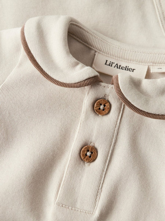 Lil' Atelier Baby FUNDO LIO LS SLIM BODY - Turtledove | Torgunns Barneklær AS