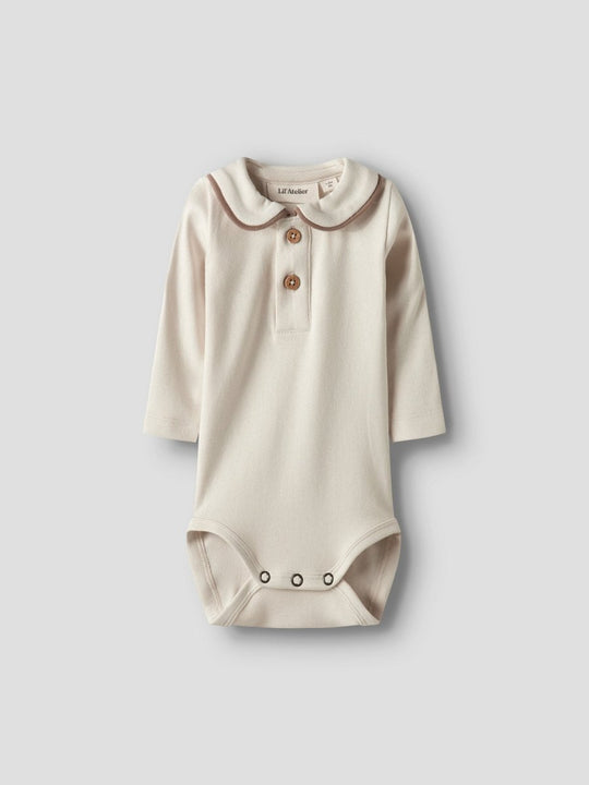 Lil' Atelier Baby FUNDO LIO LS SLIM BODY - Turtledove | Torgunns Barneklær AS