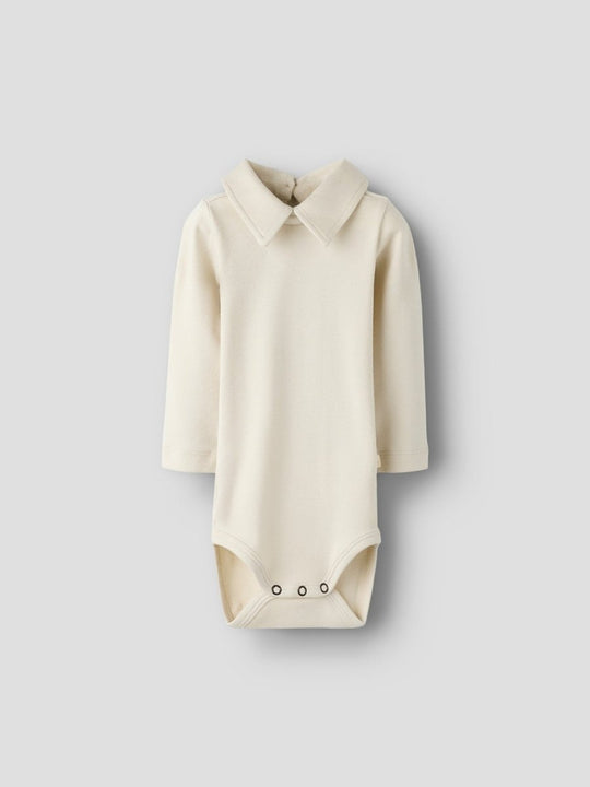 Lil' Atelier Baby FUNDO LUP LS BODY - Turtledove | Torgunns Barneklær AS