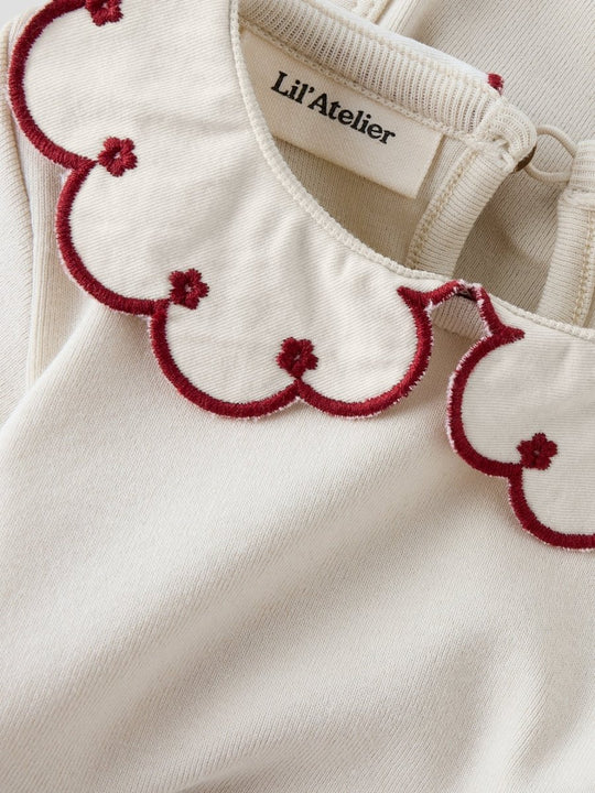 Lil' Atelier Baby FUNDO LUS LS SLIM BODY - Turtledove | RED DAHLIA | Torgunns Barneklær AS