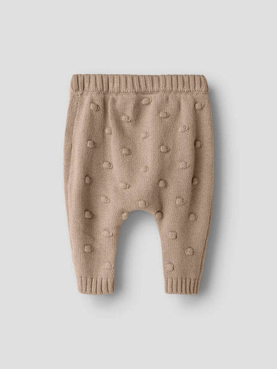 Lil' Atelier Baby GABLE KNIT PANT - Oxford Tan | Torgunns Barneklær AS