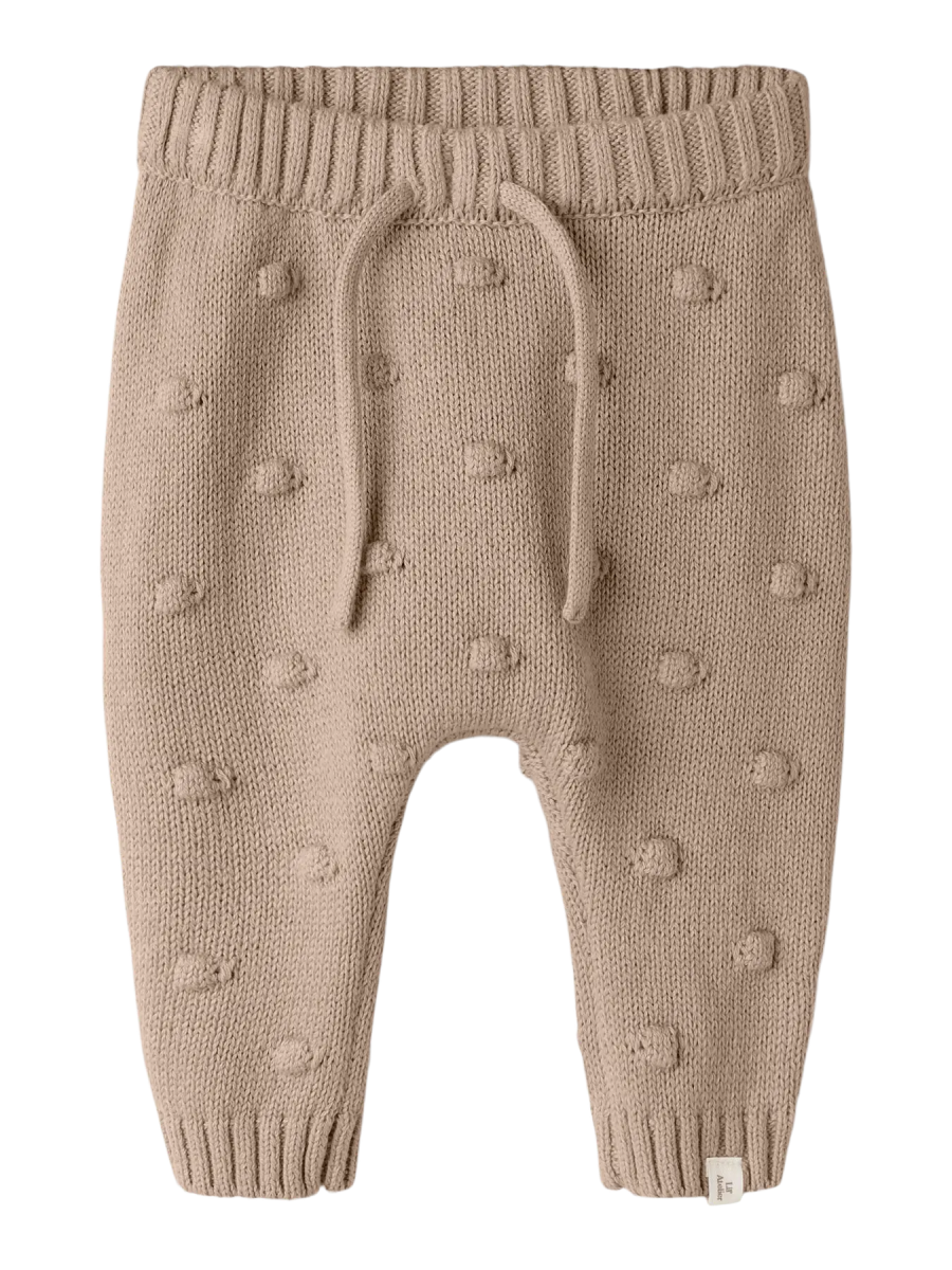 Lil' Atelier Baby GABLE KNIT PANT - Oxford Tan | Torgunns Barneklær AS