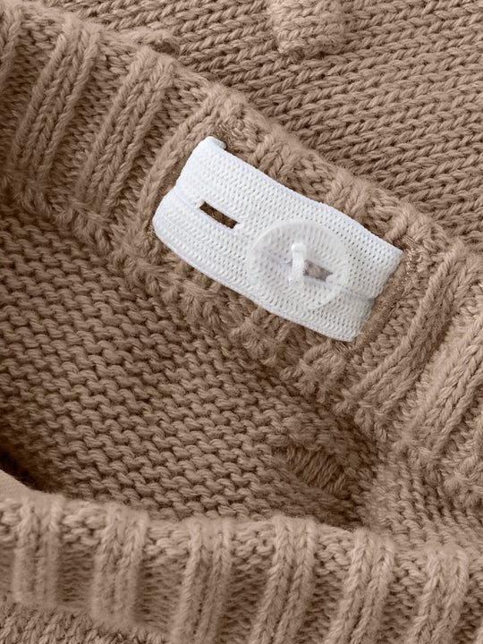 Lil' Atelier Baby GABLE KNIT PANT - Oxford Tan | Torgunns Barneklær AS