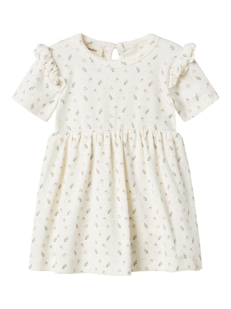 Lil' Atelier Baby GAGO KEF SS BODY DRESS - Coconut Milk | Torgunns Barneklær AS