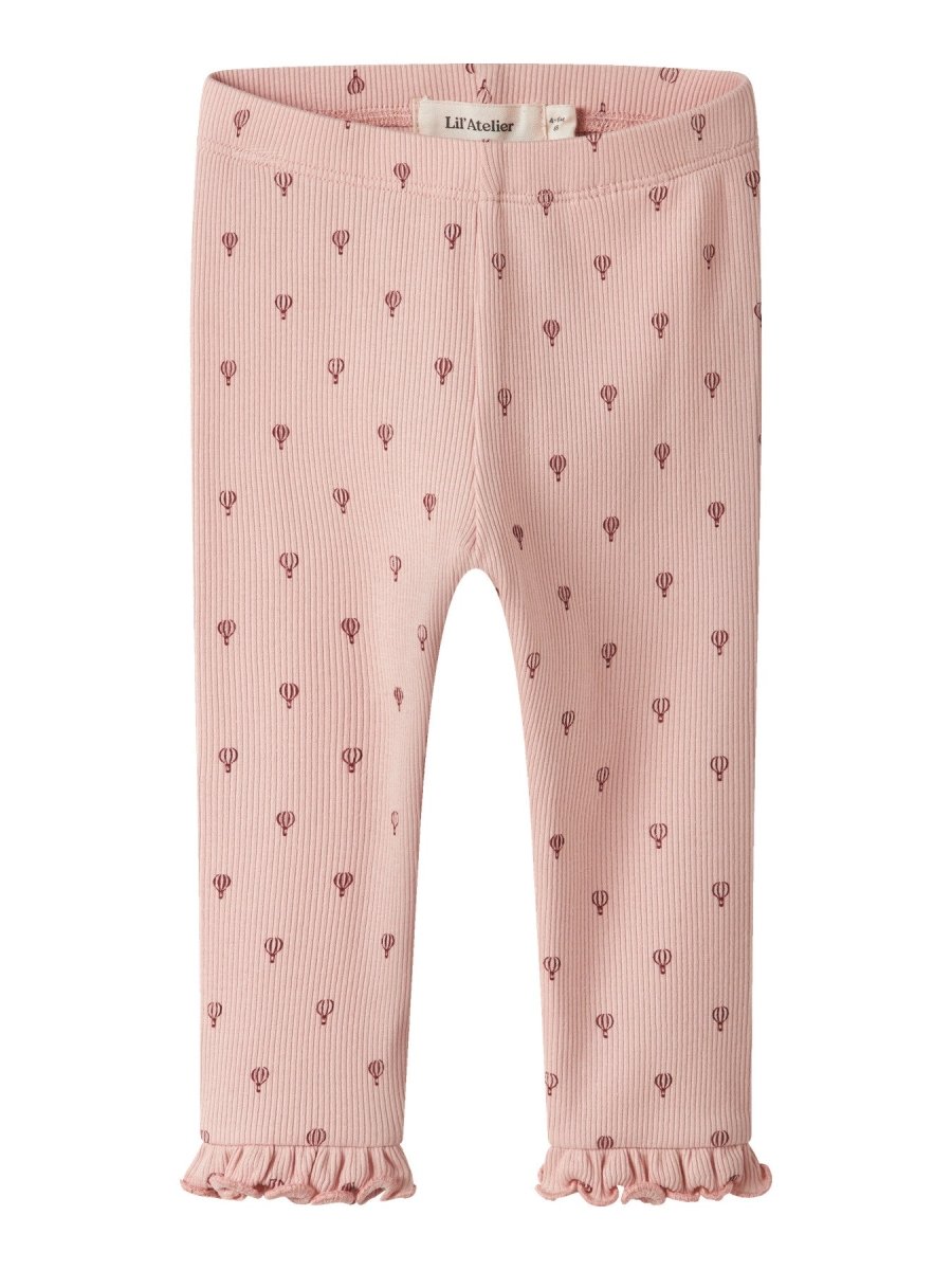 Lil' Atelier BABY GAGO KNY SLIM LEGGINGS - Cameo Rose | Torgunns Barneklær AS