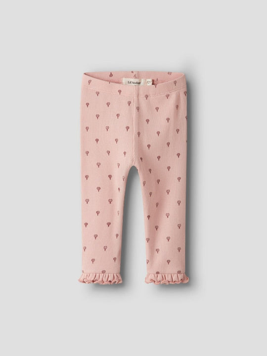 Lil' Atelier BABY GAGO KNY SLIM LEGGINGS - Cameo Rose | Torgunns Barneklær AS