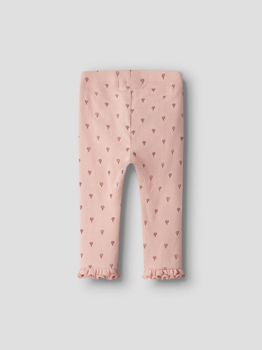 Lil' Atelier BABY GAGO KNY SLIM LEGGINGS - Cameo Rose | Torgunns Barneklær AS