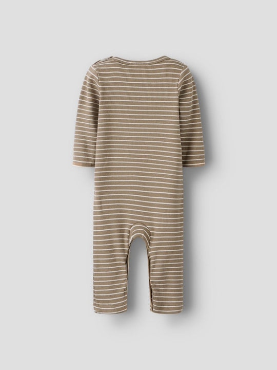 Lil' Atelier Baby GAGO LS NIGHTSUIT - Sepia Tint Stripes | Torgunns Barneklær AS