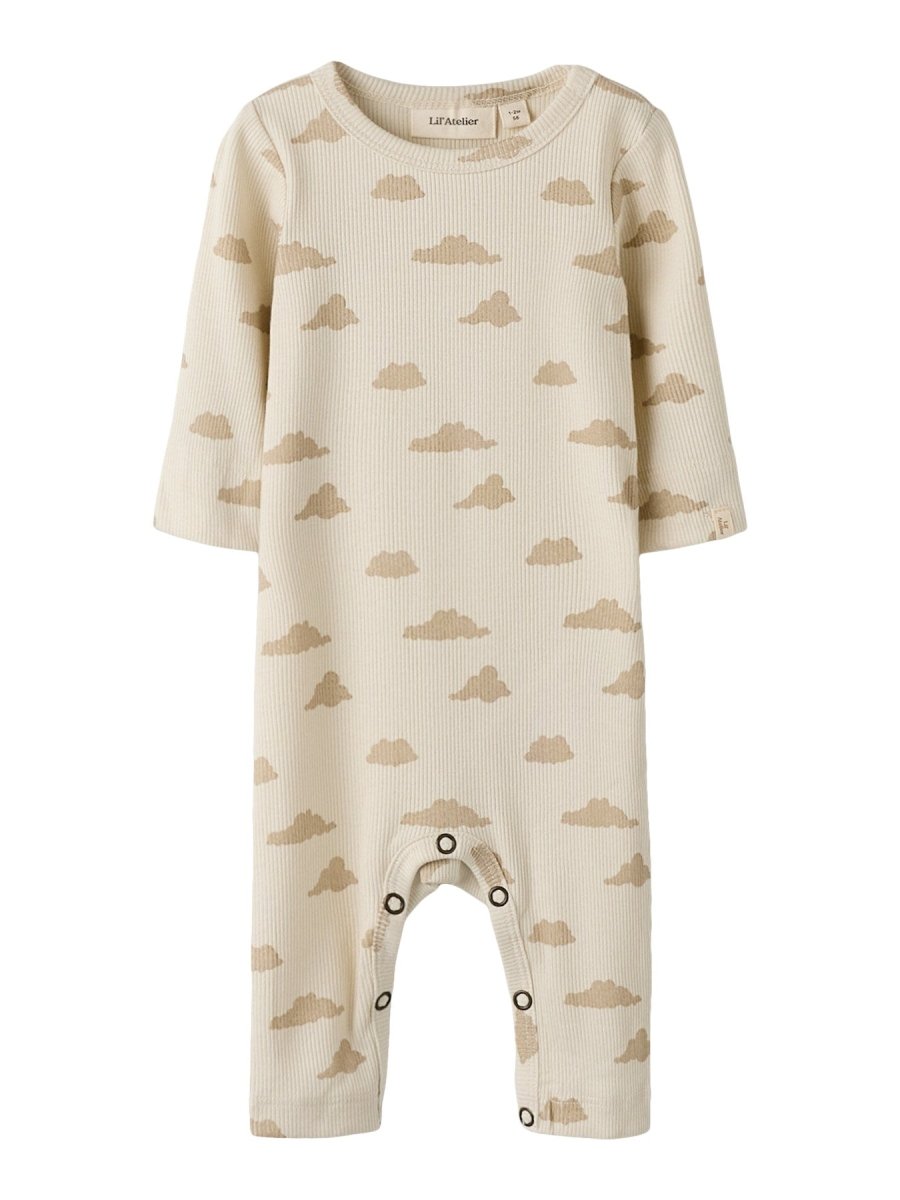Lil' Atelier Baby GAGO LS NIGHTSUIT - Turtledove | SKY | Torgunns Barneklær AS