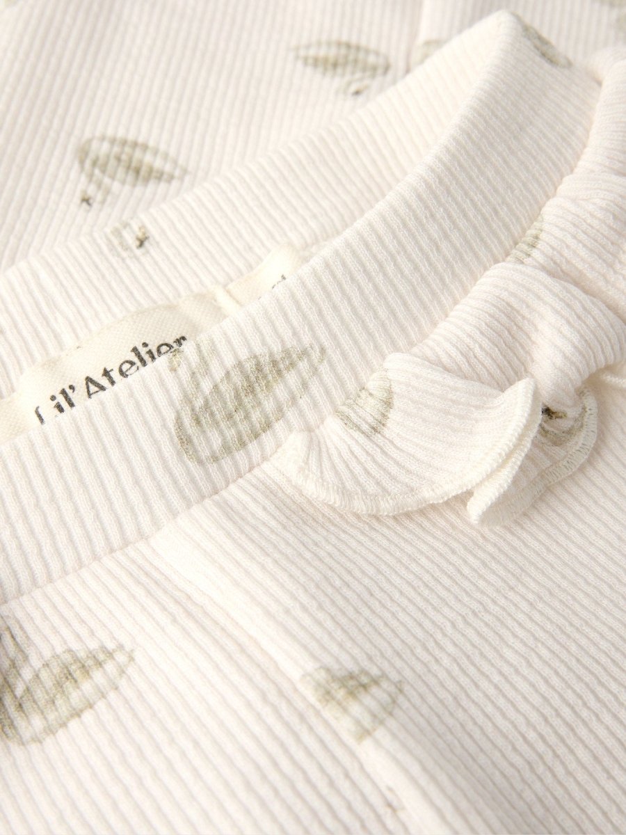 Lil' Atelier Baby GAVO EFI SLIM LEGGING NOOS - Pastel Parchment | SWAN | Torgunns Barneklær AS