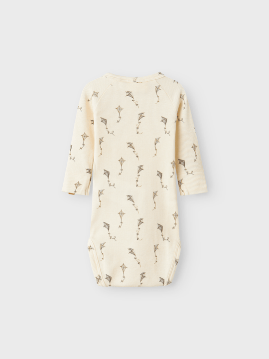 Lil' Atelier BABY GAVO ELM LS SLIM BODY NOOS - Turtledove Kites | Torgunns Barneklær AS