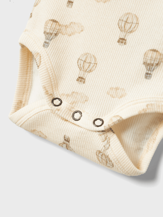 Lil' Atelier BABY GAVO EMO LS SLIM BODY NOOS - Turtledove | Air Balloon | Torgunns Barneklær AS
