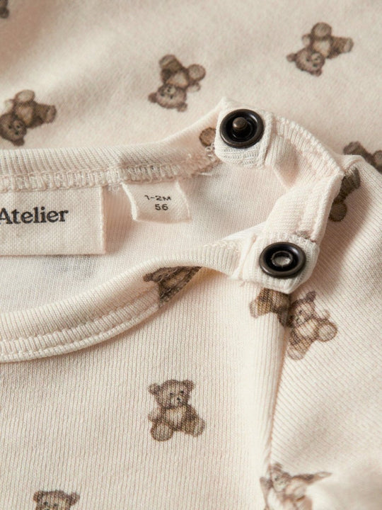 Lil' Atelier Baby GAYO ELO LS SLIM BODY NOOS - Turtledove | TEDDYBEAR | Torgunns Barneklær AS