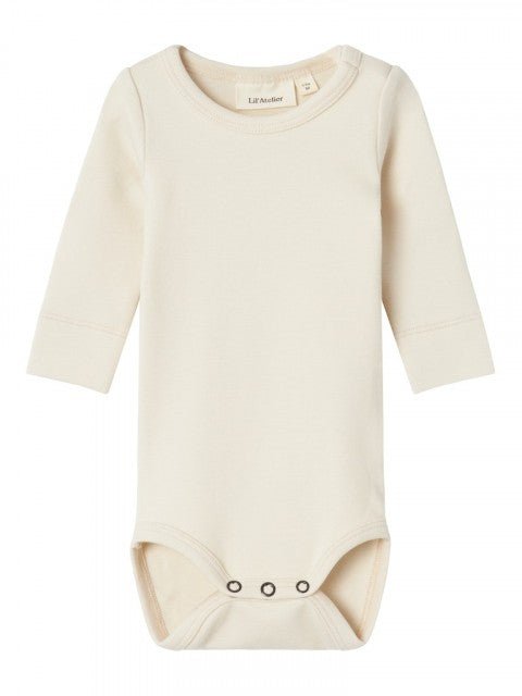 Lil' Atelier Baby GAYO LS SLIM BODY - Turtledove | Torgunns Barneklær AS