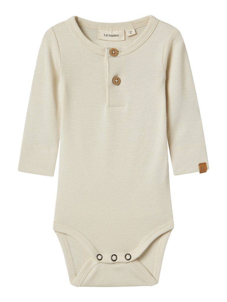 Lil' Atelier Baby GAYO SAR LS SLIM BODY - Turtledove | Torgunns Barneklær AS