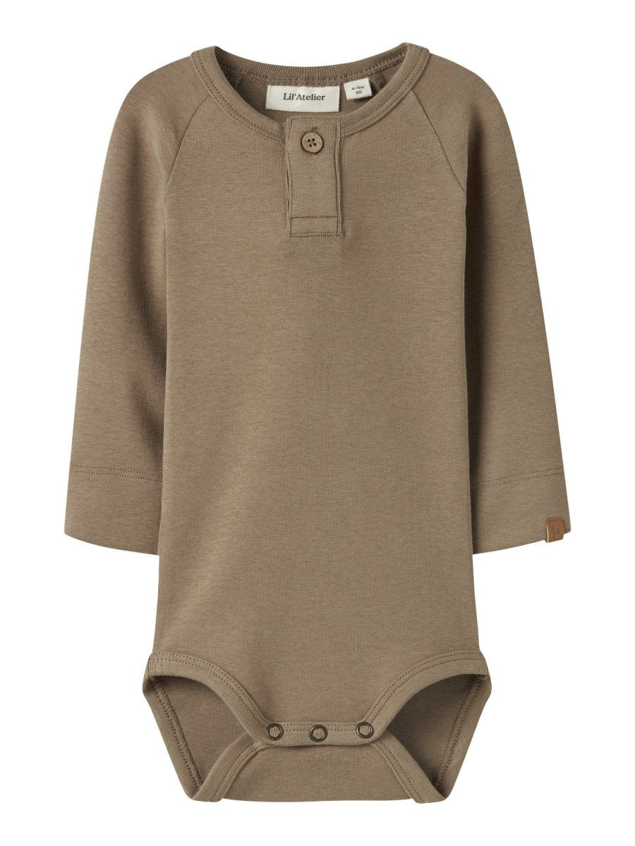 Lil' Atelier Baby GAYO SIM LS SLIM BODY - Sepia Tint | Torgunns Barneklær AS